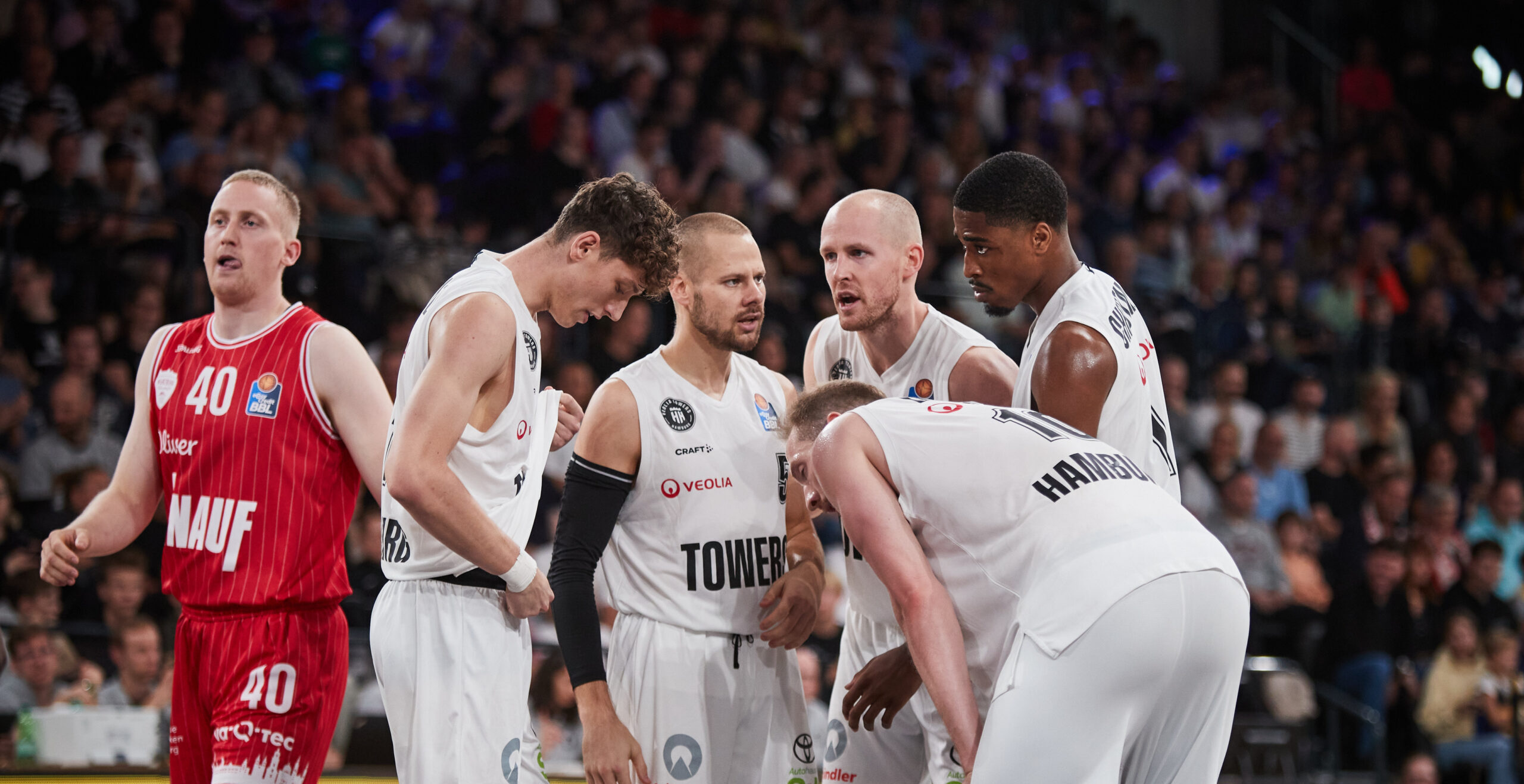 Team Huddle gegen Würzburg