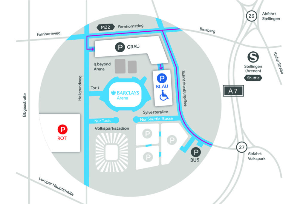 Anfahrtsskizze Barclays Arena
