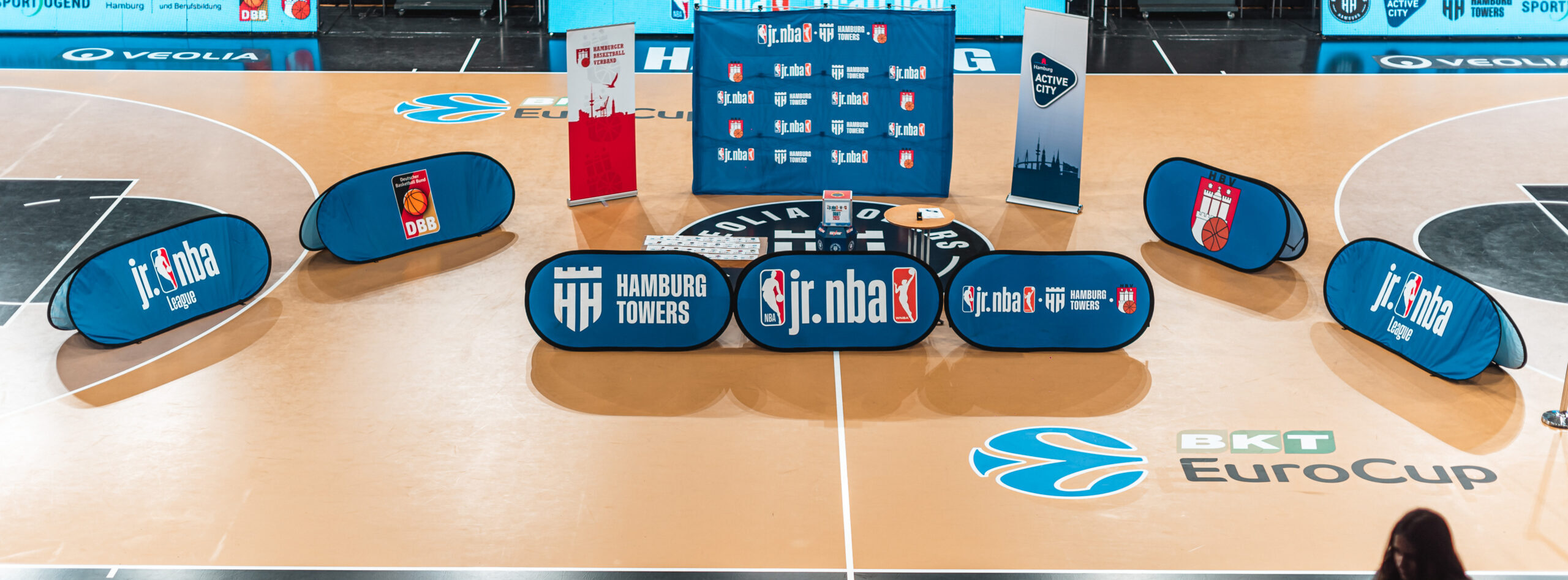 Totale Setting Jr. NBA Hamburg League Draft Day auf Parkett der Inselpark Arena