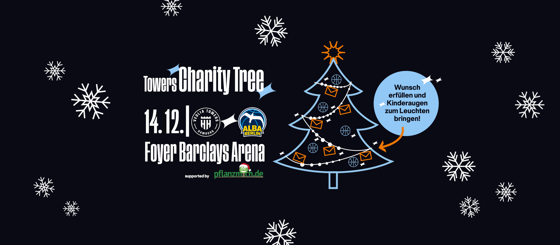 Towers Charity-Tree in der Barclays Arena